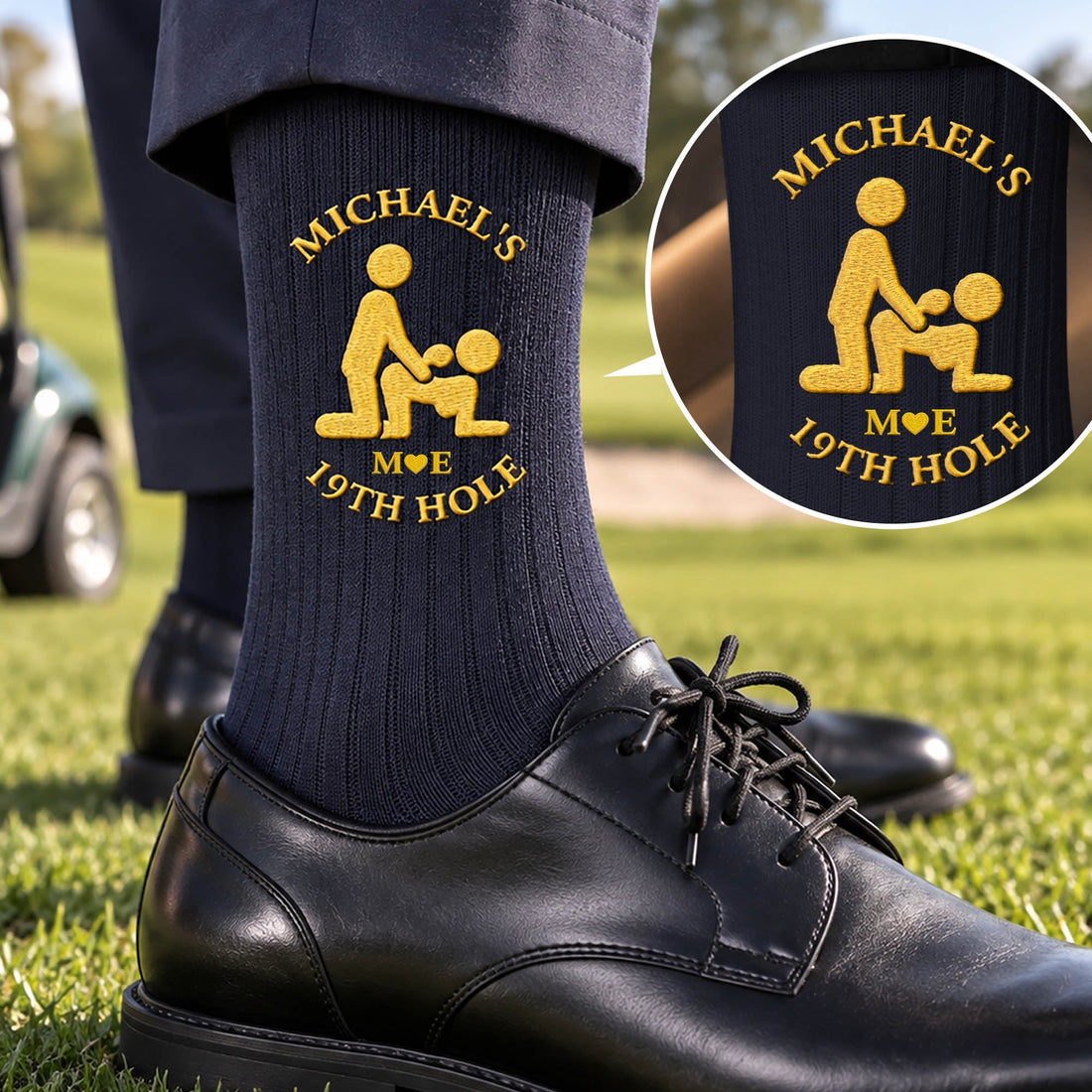 19th-Hole-Adult-Humor-Golf-Gift-Spicy-Gift-For-Him,-Husband,-Boyfriend-Personalized-Embroidered-Socks-6
