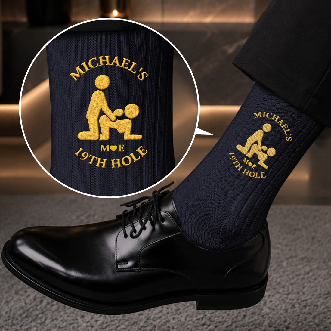 19th-Hole-Adult-Humor-Golf-Gift-Spicy-Gift-For-Him,-Husband,-Boyfriend-Personalized-Embroidered-Socks-6