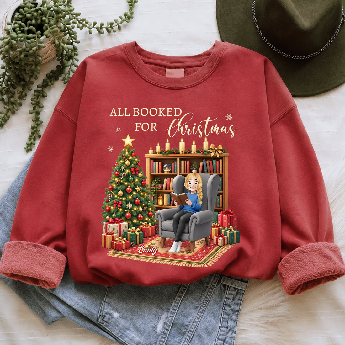 All-Booked-For-Christmas-Gift-For-Book-Girle,-Book-Lovers-Personalized-Shirt-1
