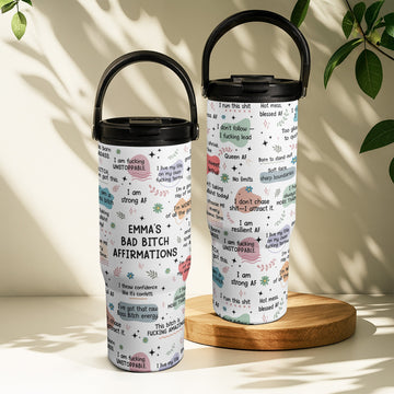 Bad B*tch Affirmation Gifts For Friends, Coworkers Funny Gifts For Her - Personalized Tumbler