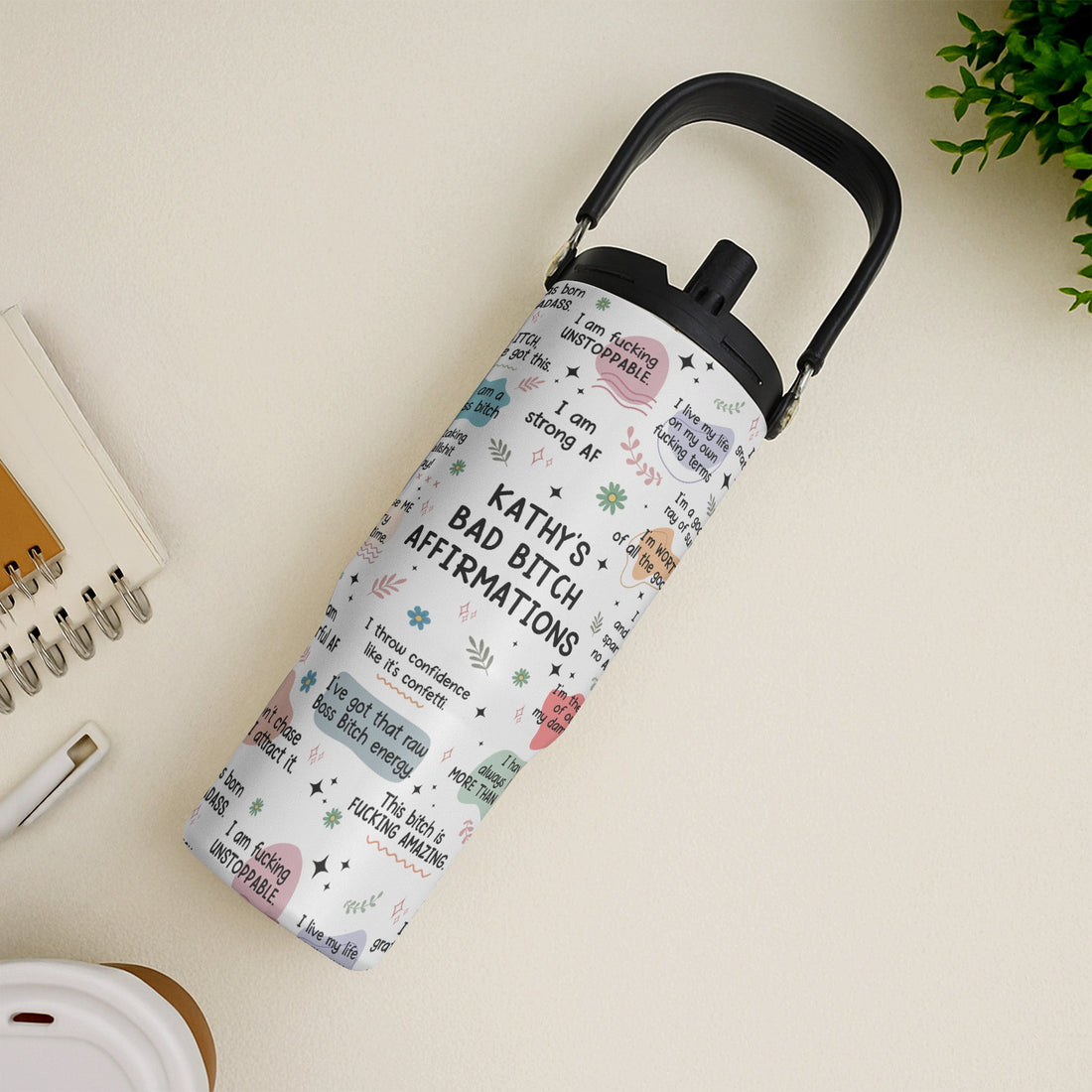 Bad B*tch Affirmation Gifts For Friends, Coworkers Funny Gifts For Her - Personalized Tumbler