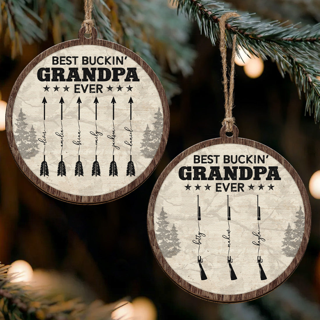 Best-Buckin'-Grandpa-Ever-Hunting-Line-Text-Personalized-Ornament-1