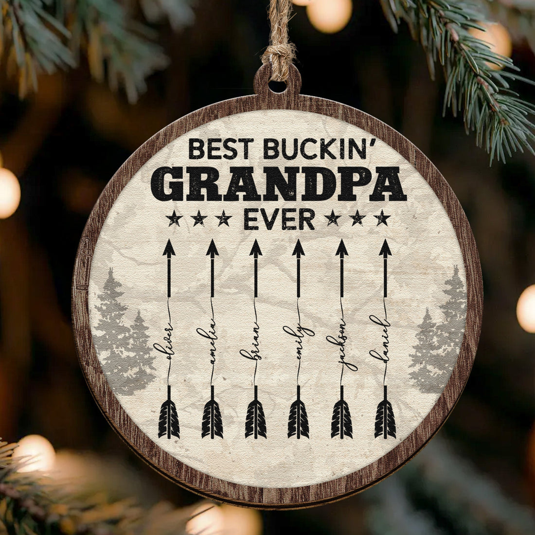 Best-Buckin'-Grandpa-Ever-Hunting-Line-Text-Personalized-Ornament-1