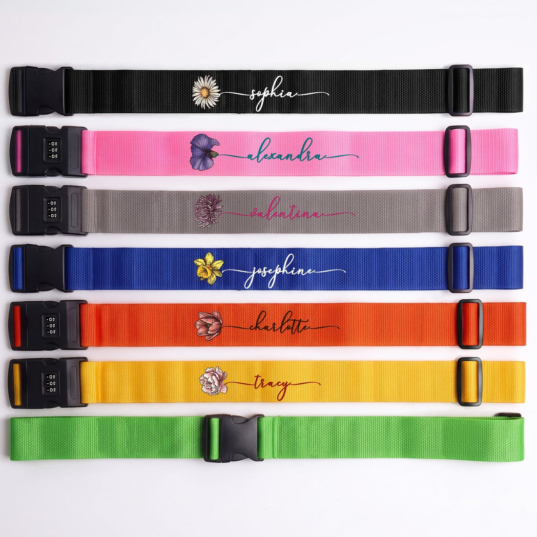 Birth-Flower-With-Name-For-Travel-Lovers-Personalized-Luggage-Strap-1