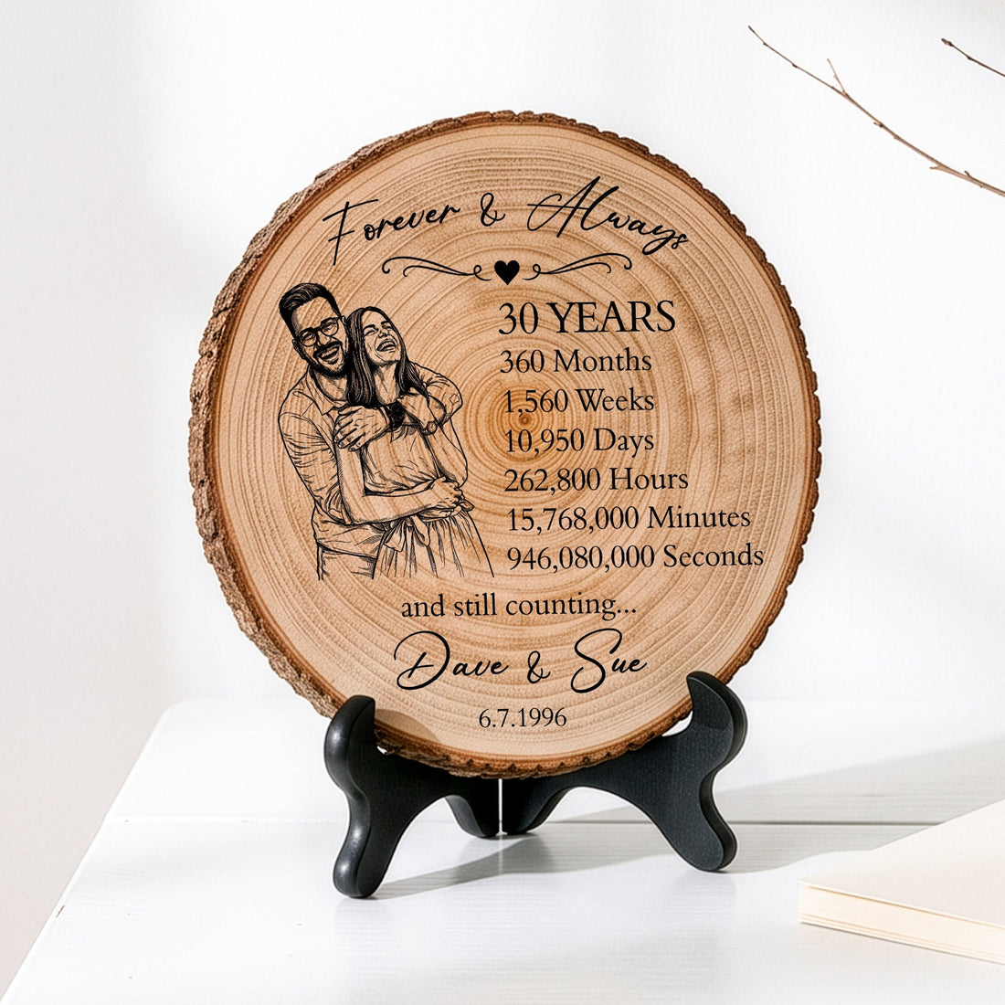 Custom-Anniversary-Counting-Time,-Custom-Year-For-Couples,-Him,-Her,-Parents-Personalized-Wooden-Plaque-1