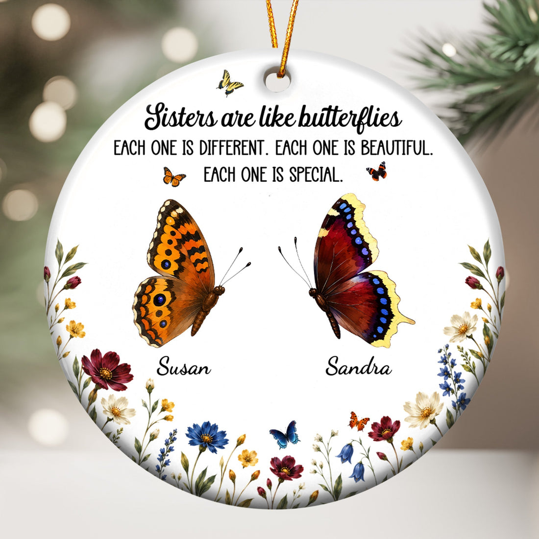 Custom-Birth-Month-Butterflies-Gift-For-Sister-Friend-Sibling-Personalized-Ornament-1