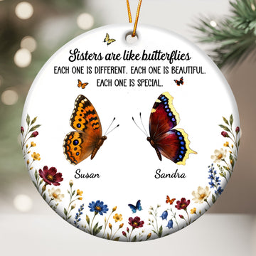 Custom-Birth-Month-Butterflies-Gift-For-Sister-Friend-Sibling-Personalized-Ornament-1