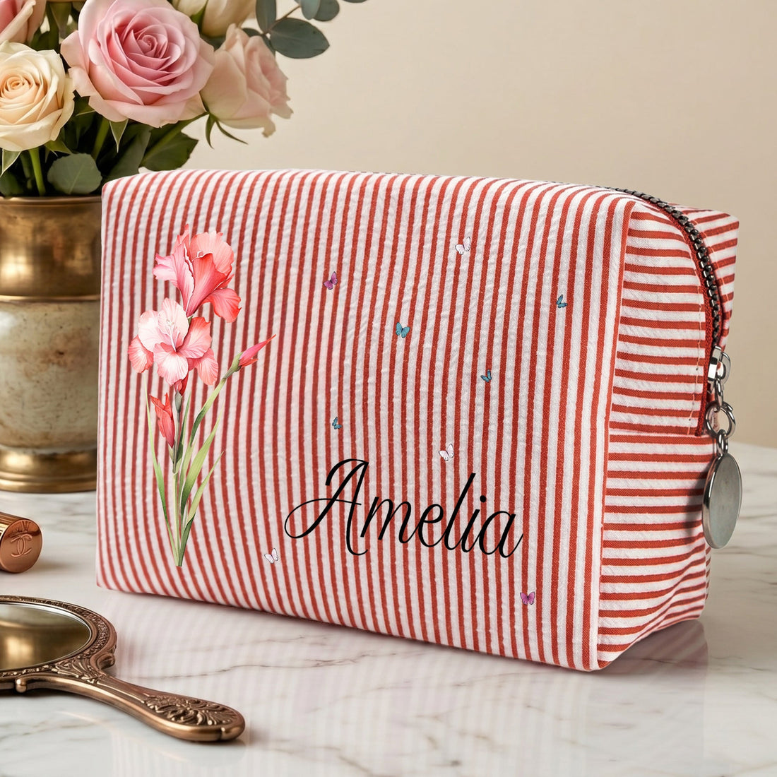 Custom-Name-&-Birth-Flower-For-Coworkers,-Teachers,-Friends,-Boss-Personalized-Makeup-Bag-1