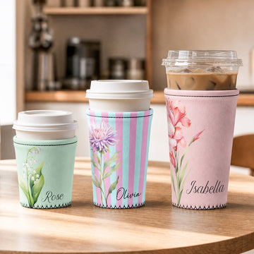 Custom-Name-&-Birth-Flower-Gift-For-Her-Friends-Coworkers-Personalized-Iced-Coffee-Sleeve-1