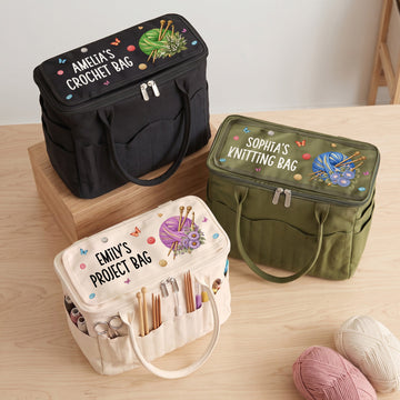 Custom-Name-&-Birth-Flower-Gift-For-Knitting-Lovers,-Crochet-Lovers,-Mom,-Grandma--Personalized-Knitting-Bag-1