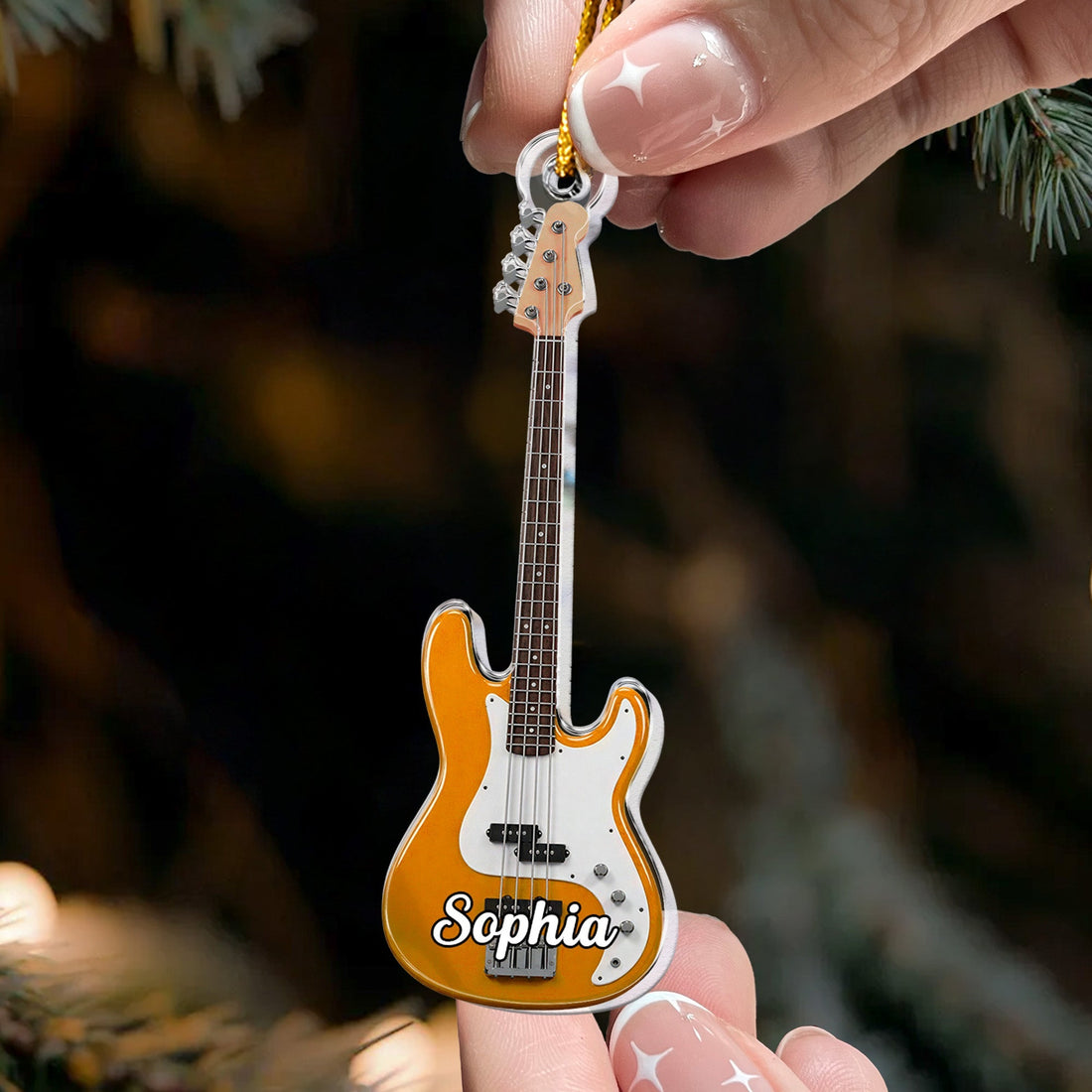 Custom-Name, Guitar Type Christmas Gift For Guitarist, Guitar Lovers - Personalized Ornament 1