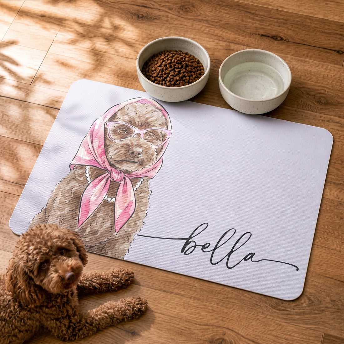 Custom-Pet-Portrait-Watercolor-Art-Personalized-Pet-Feeding-Mat-1