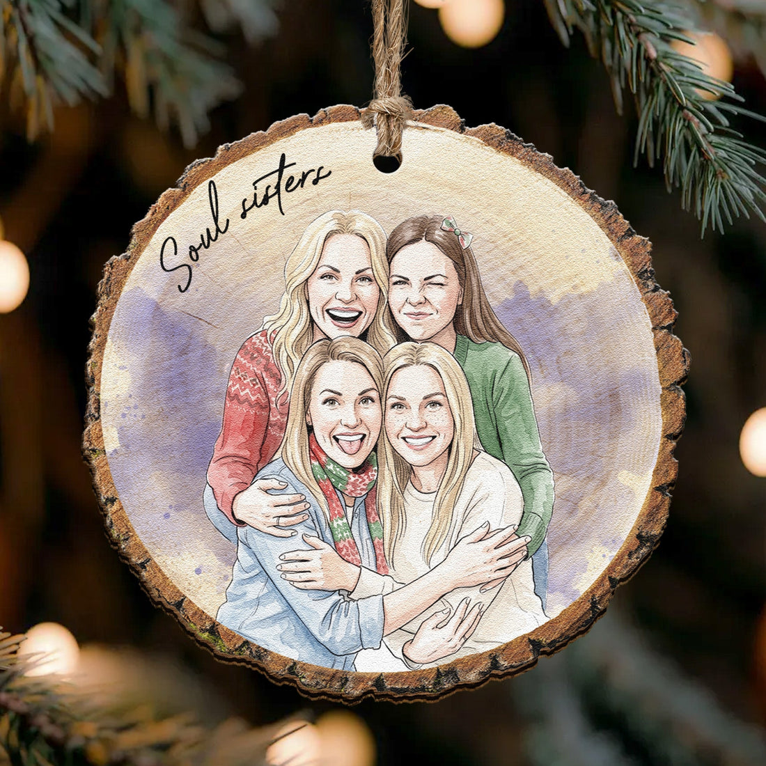 Custom-Photo-Watercolor-Art-Besties-Forever-Gifts-For-Women-BFF-Coworkers-Personalized-Ornament-1