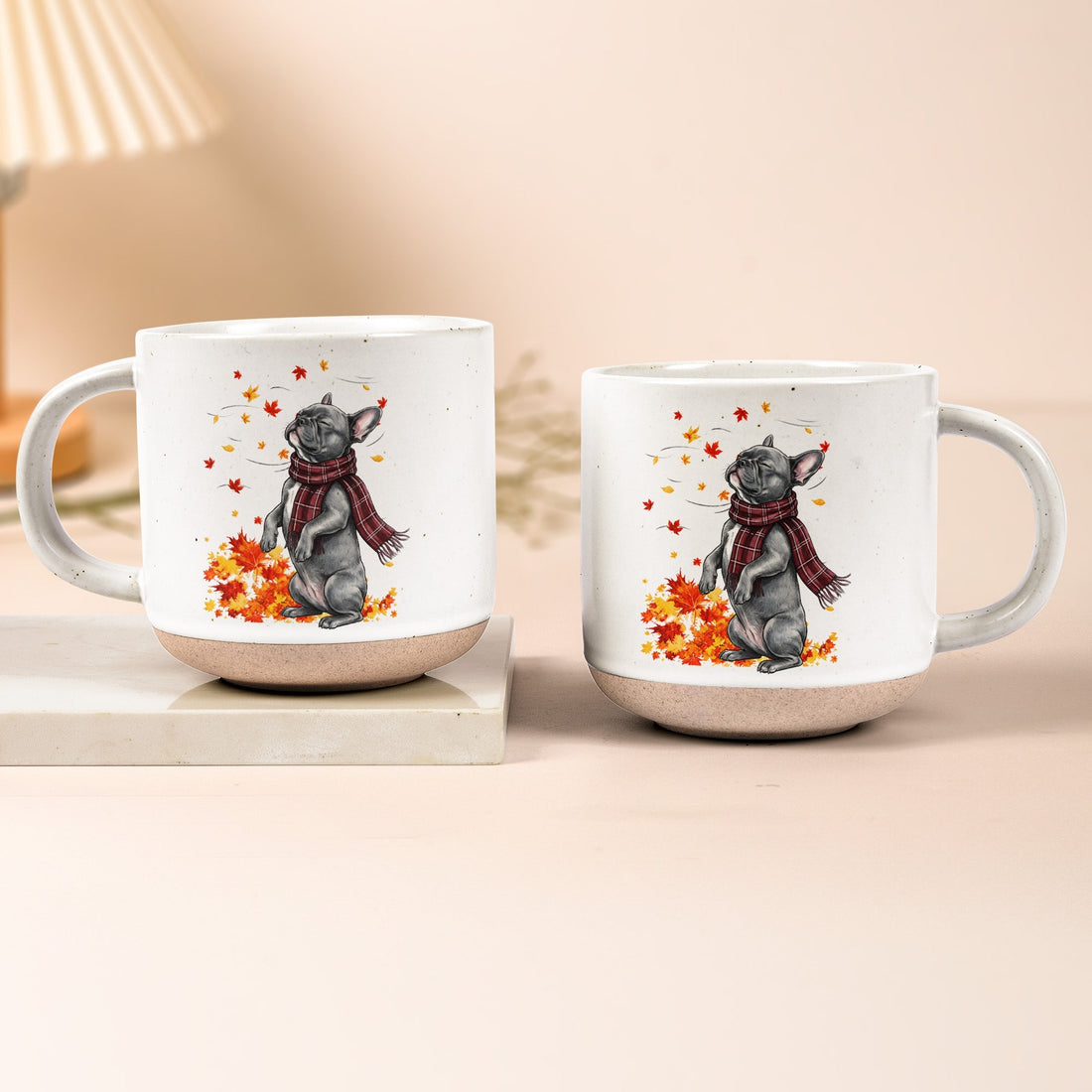 Custom-Photo-Watercolor-Pet-With-Fall-Leaves-Autumn-Lovely-Dog-Cat-Portrait,-Fall-Coffee-Cosy-Mug-Personalized-Mug-1