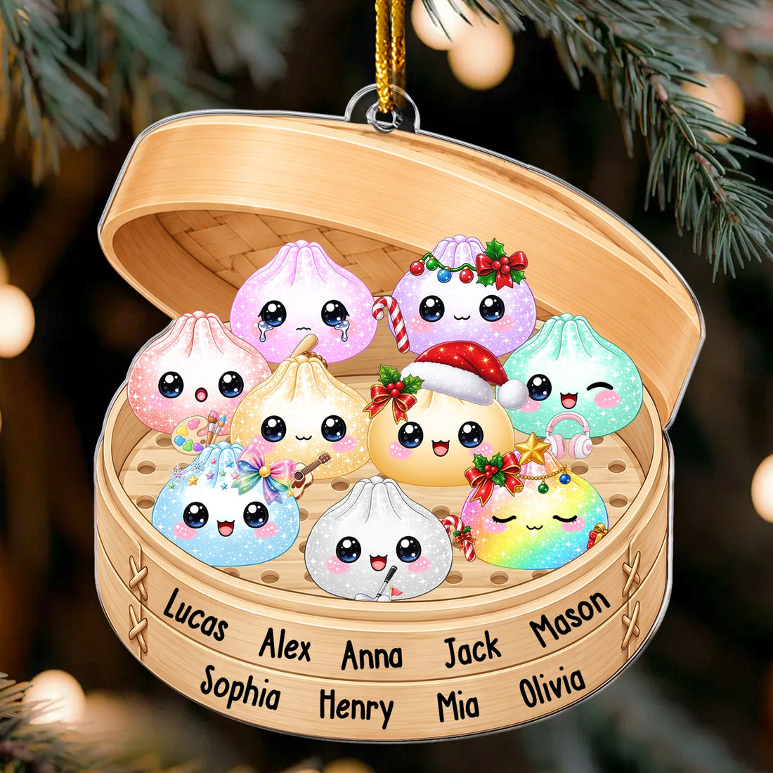 Cute-Dumplings-Family-Christmas-Personalized-Ornament-1