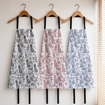 Dog Lover Toile De Jouy Foral French Style - Personalized Apron