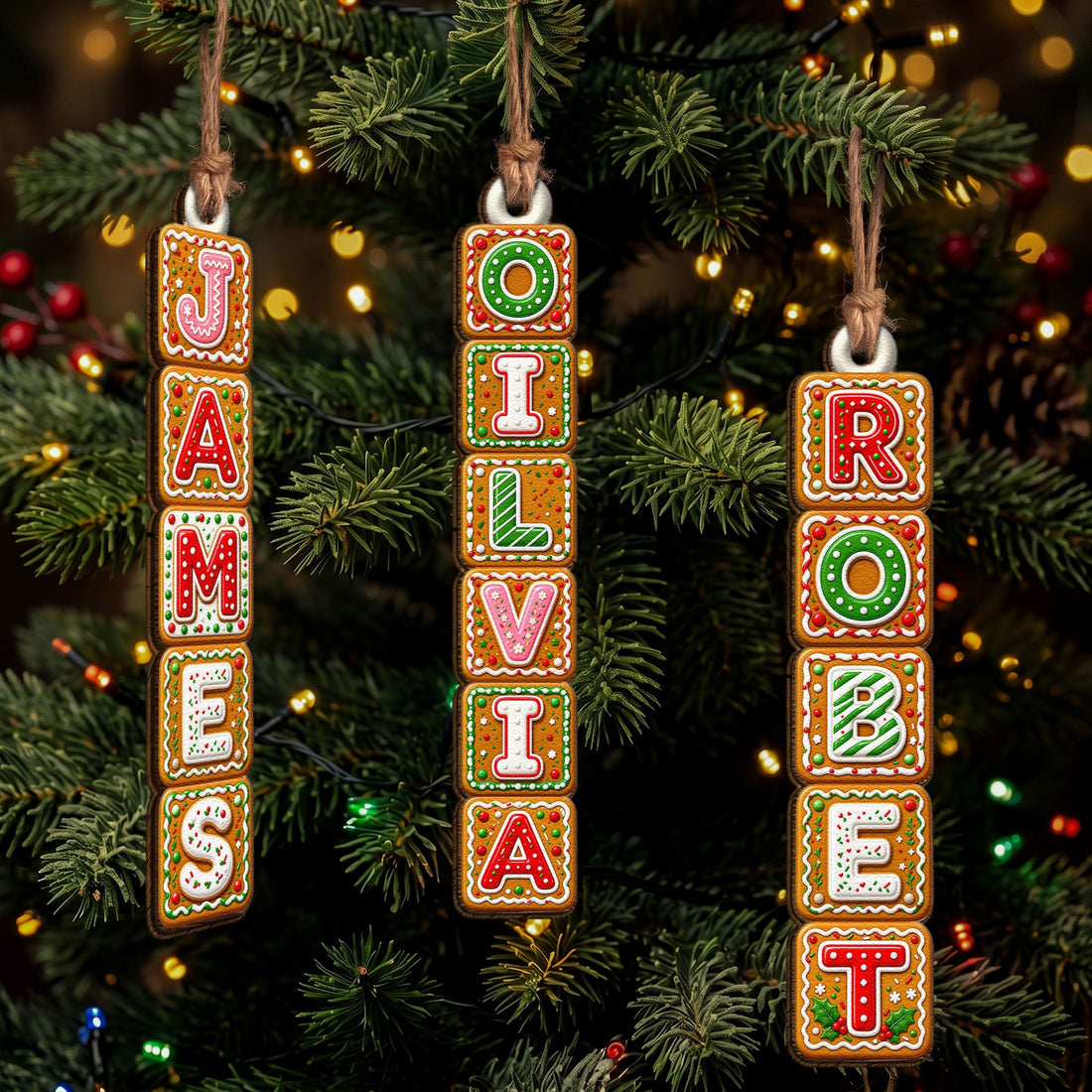 Family-Forever-Custom-Name-For-Kids,-Family-Stocking-Tag-Gingerbread-Style-Personalized-Ornament-1