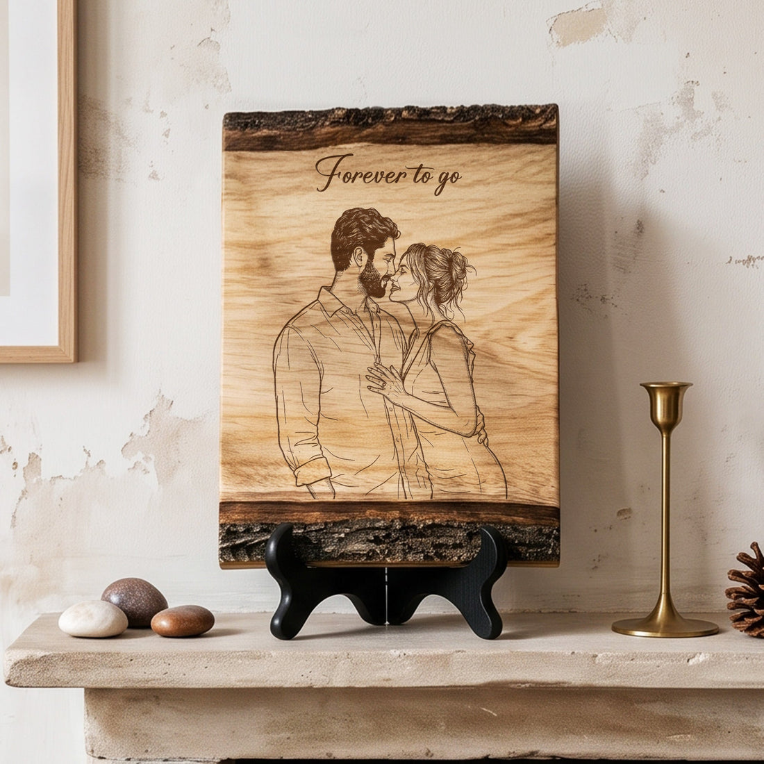 Forever-&-Always-Sketch-Line-Art-Photo-Couple-Anniversary-Gifts-Personalized-Wooden-Plaque-1
