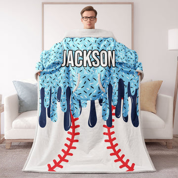 Icecream-Drip-Design-For-Baseball,-Softball,-Soccer,-Football,-Basketball,-Hockey-Lover--Personalized-Blanket-1