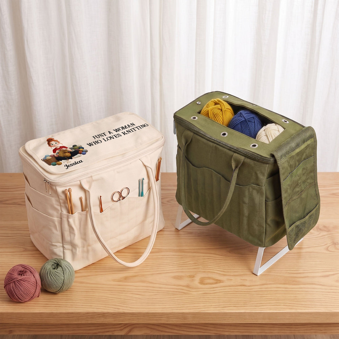 Just-A-Woman-Who-Loves-Yarn-Gift-For-Knitter,-Crocheter,-Knitting-Lovers-Personalized-Knitting-Bag-1
