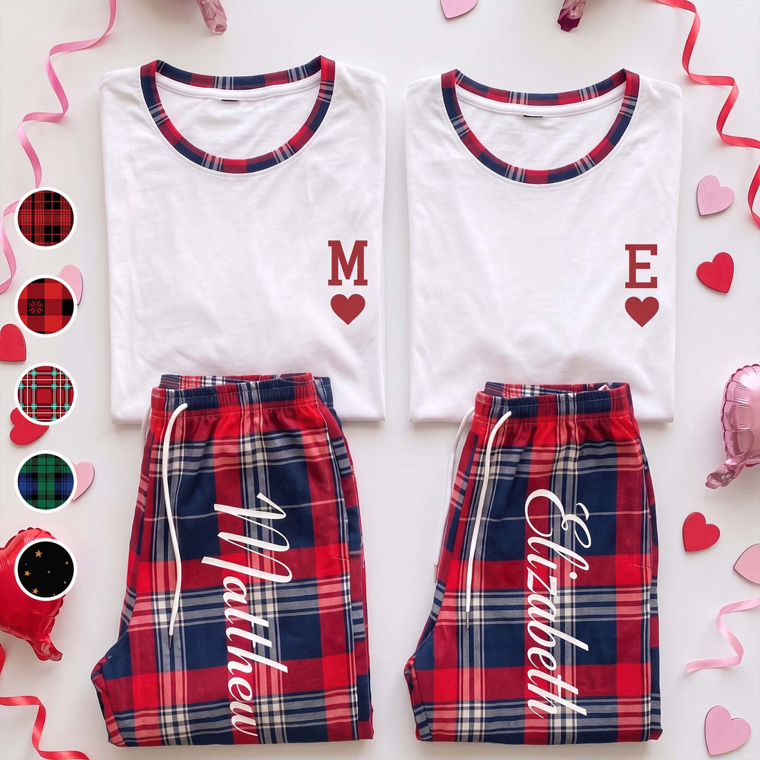 King-&-Queen-Couples-Matching-Set-For-Movie-Date-Night-Personalized-Pyjamas-1