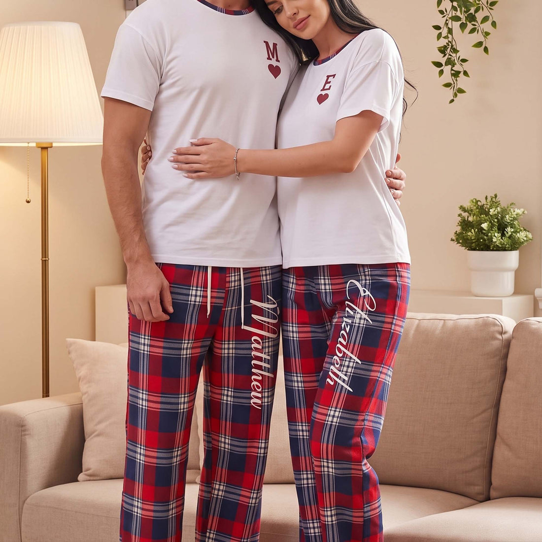 King-&-Queen-Couples-Matching-Set-For-Movie-Date-Night-Personalized-Pyjamas-1