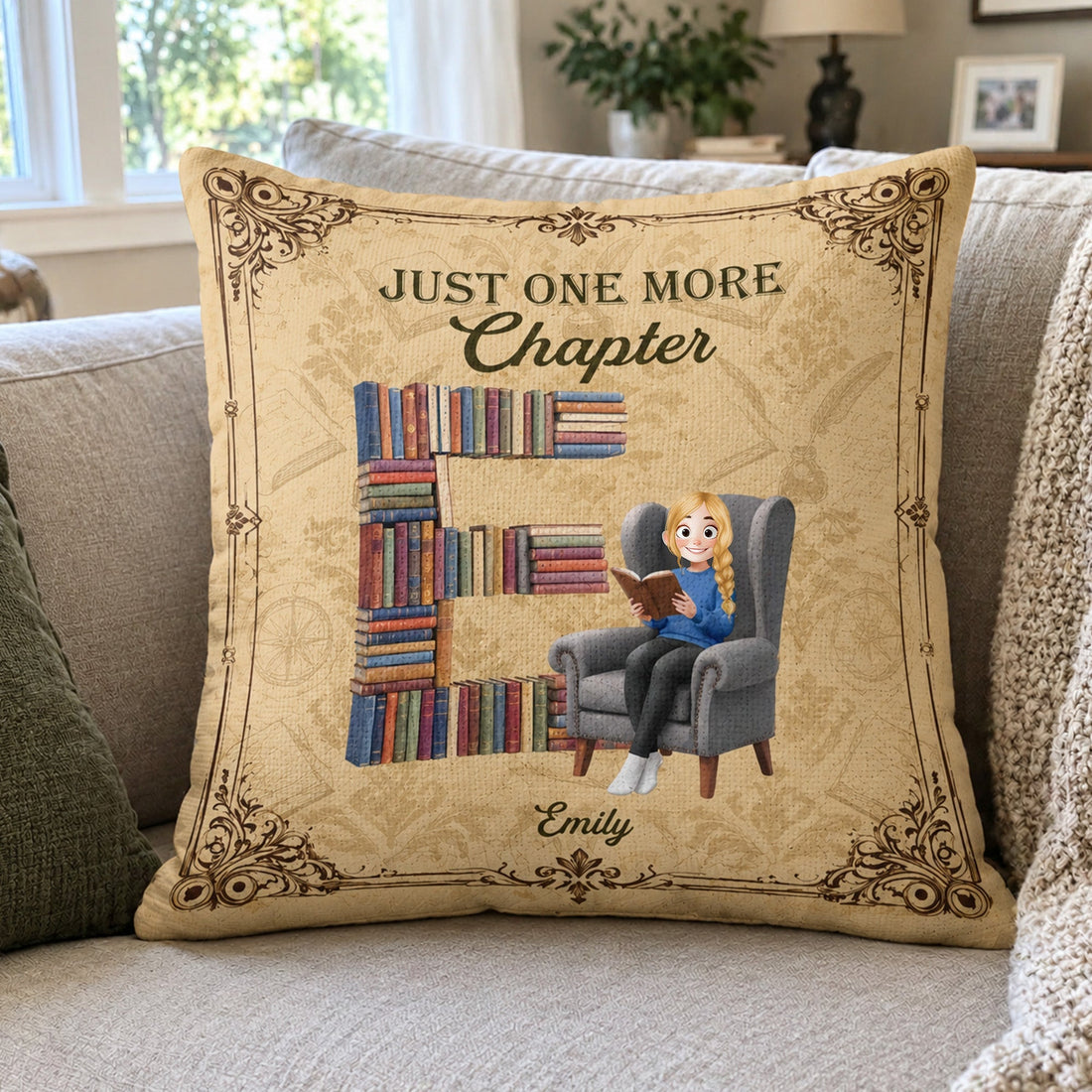 Vintage-Book-Reading-Pillow-Personalized-Pillow-Cover-1