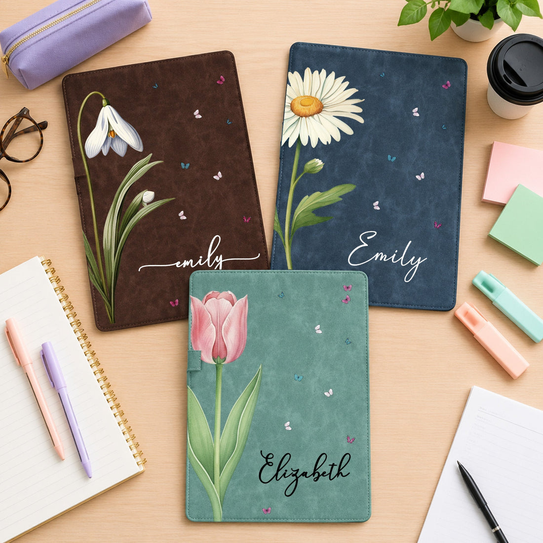 Custom Name & Birth Flower For Coworkers, Teachers, Friends, Boss - Personalized Clipboard 1