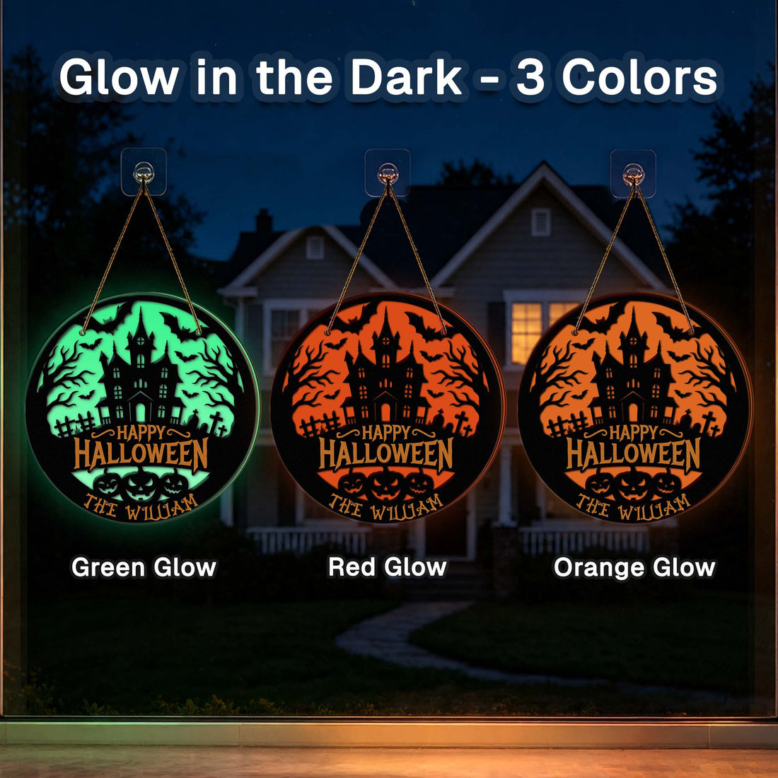 Haunted House Family Scary - Personalized Wood Sign 1