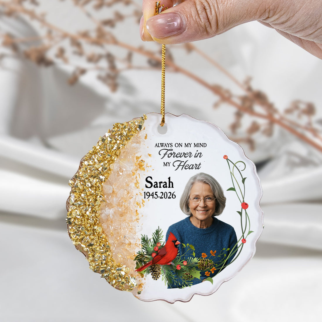 I Am Always With You Custom Photo - Personalized Resin Ornament 1
