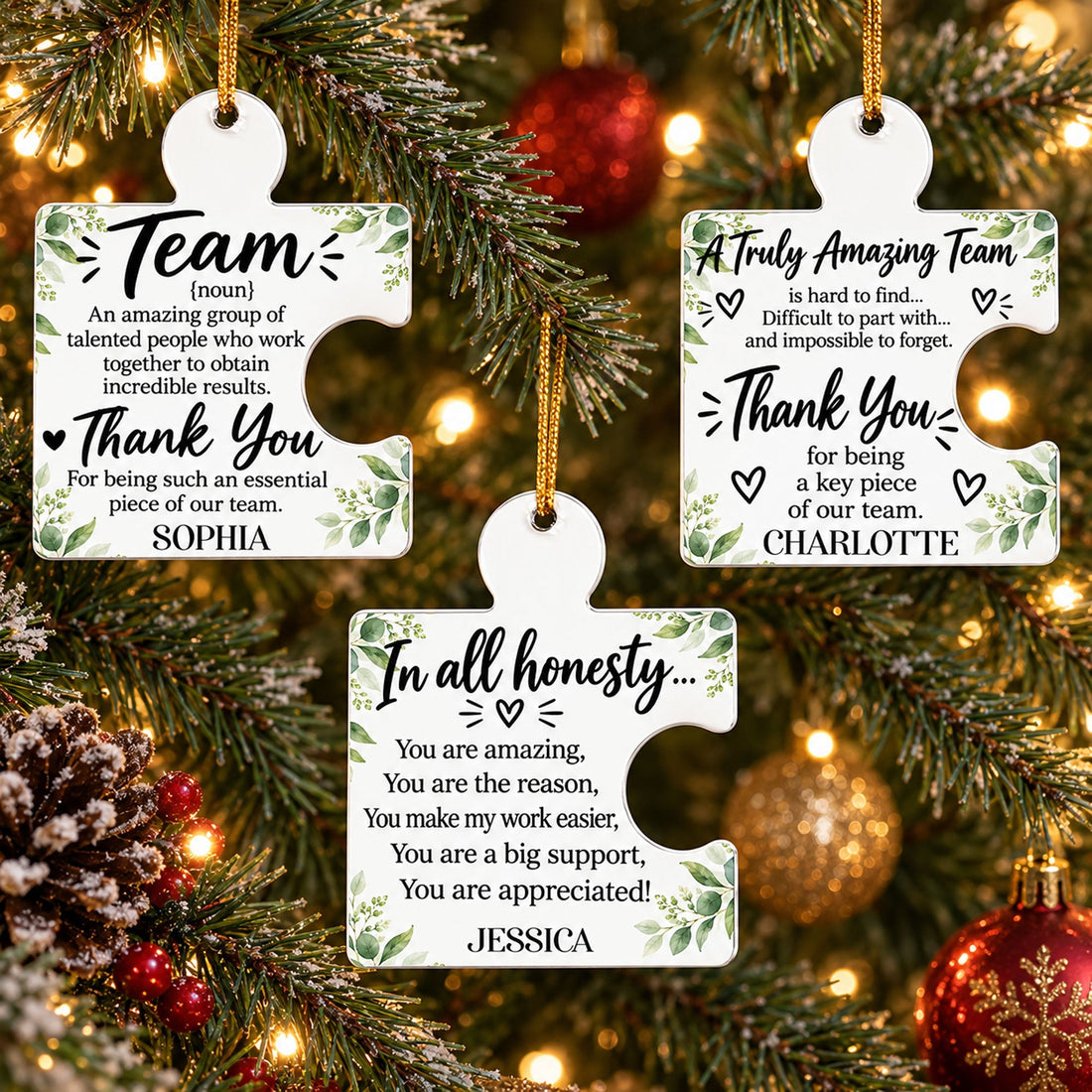 Thank You Coworkers Employee Appreciation Gift Bulk - Personalized Ornament 1